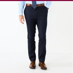 Apt 9 premier flex performance slim dress pants. Navy 34x34